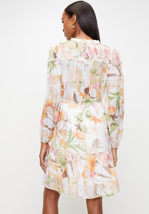 MILLA - Floral tiered mini dress - multi