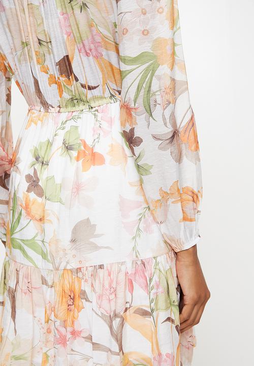 MILLA - Floral tiered mini dress - multi