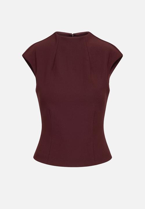 Forever New - Florence extended shoulder top in berry set