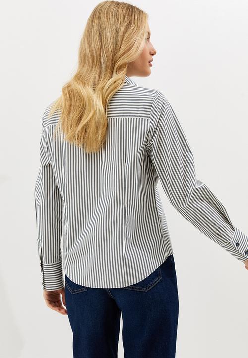 New Look - Vde sadie slim stripe pc shirt - 49 blue pattern