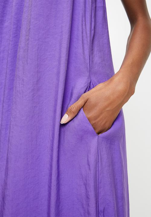 Trendyol - Maxi Aline Side Slit  Woven Dress - Purple