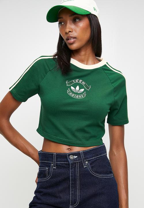 adidas Originals - Ih Baby Tee W - Dark Green/Ecru Tint