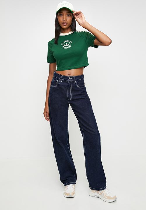 adidas Originals - Ih Baby Tee W - Dark Green/Ecru Tint