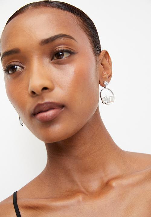 ERA by DJ Zinhle - Era Halo Mini Drop Hoops - Silver
