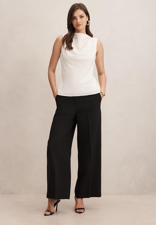 Forever New - Scout sleeveless drape top in classic ivory