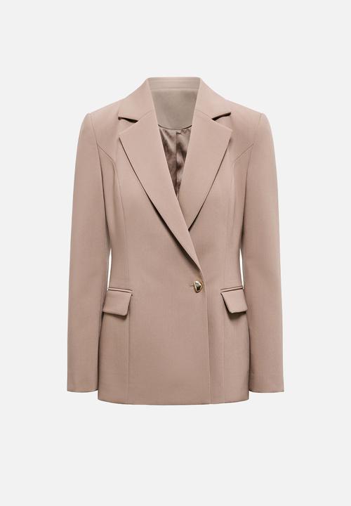 Forever New - Erin asymmetrical blazer in oak