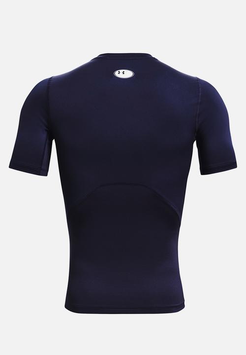 Under Armour - UA HG Armour Comp SS - Midnight Navy /  / White