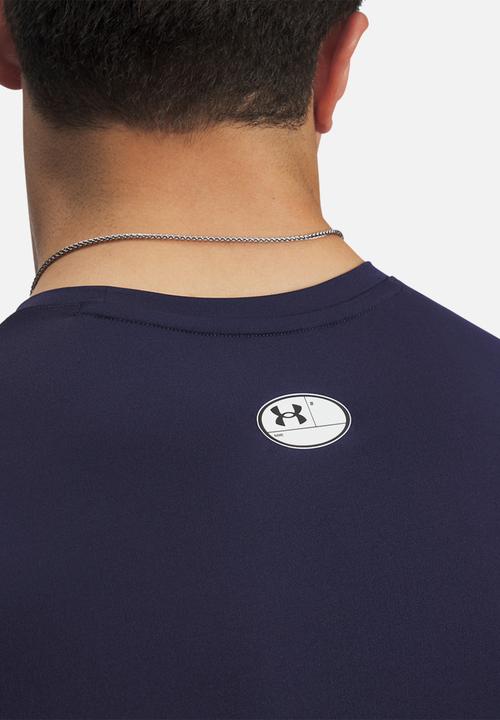 Under Armour - UA HG Armour Comp SS - Midnight Navy /  / White