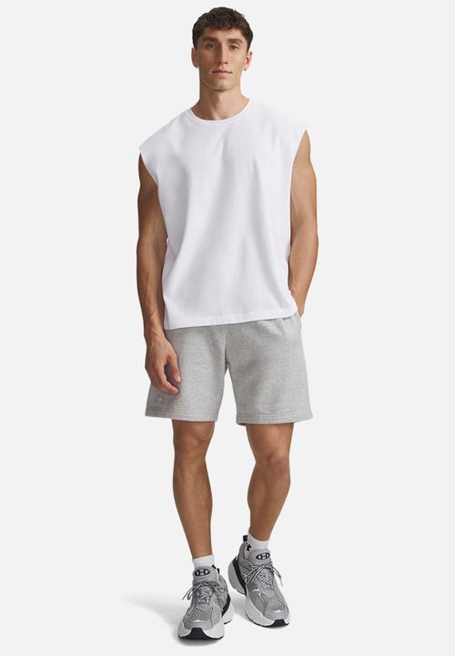 Under Armour - UA Rival Fleece Shorts - Mod Gray Light Heather /  / White