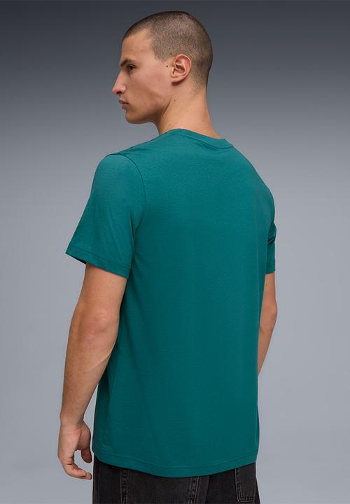 PUMA - GRAPHIC Puma Wording Tee - Emerald Ice