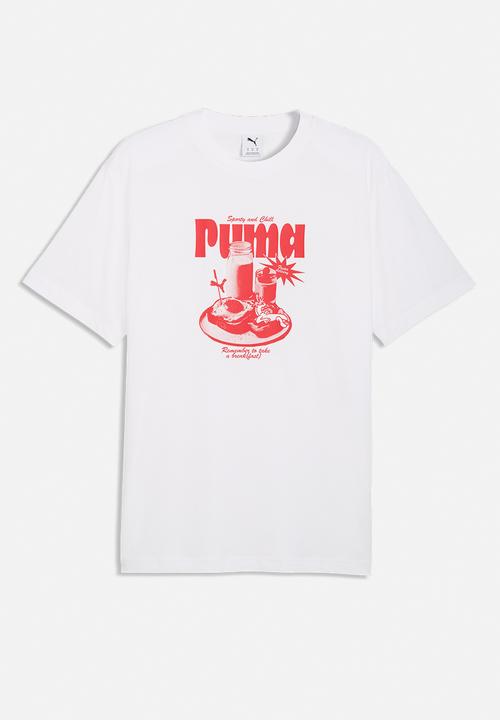 PUMA - GRAPHIC Breakfast Tee - PUMA White