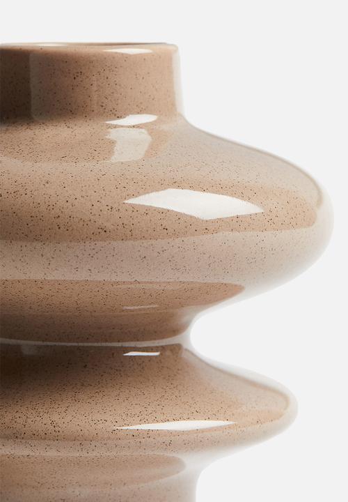 H&M - Extra-small tiered stoneware vase - beige