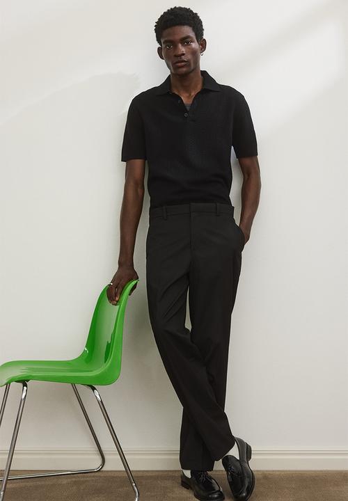 H&M - Regular fit tailored trousers - black
