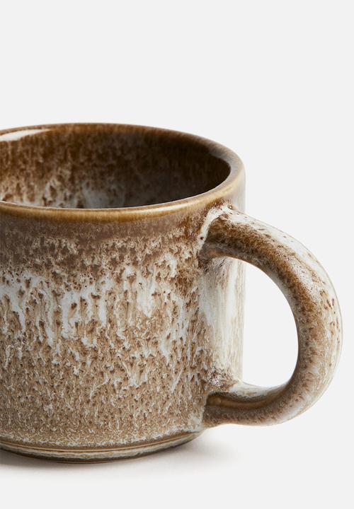 H&M - Stoneware espresso cup - brown,multi
