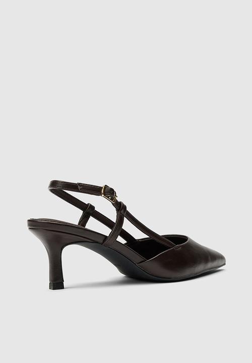 Forever New - Camille slingback mid heel in chocolate brown