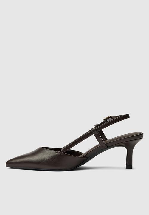 Forever New - Camille slingback mid heel in chocolate brown