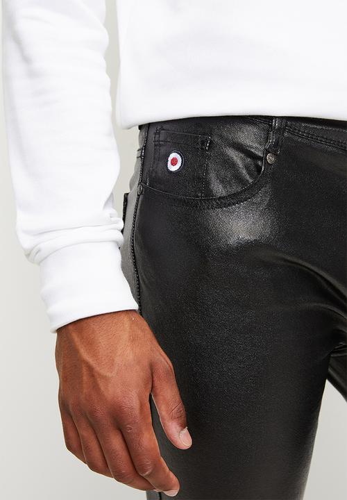 Ben Sherman - Wax Sheen Coated Slim Fit Denim - Black
