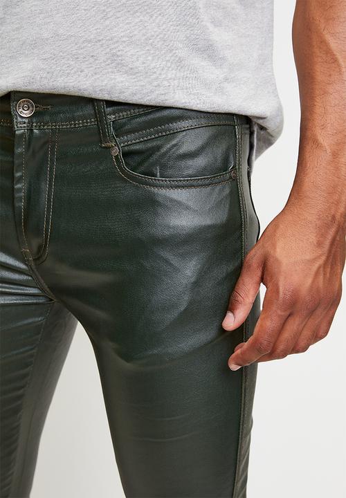 Ben Sherman - Wax Sheen Coated Slim Fit Denim - Army