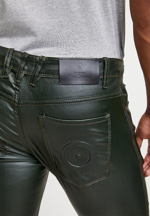Ben Sherman - Wax Sheen Coated Slim Fit Denim - Army