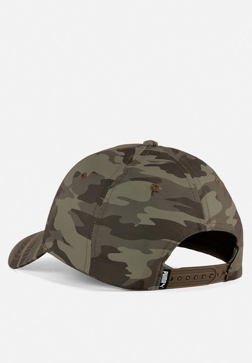 PUMA - Ess Elevated Aop Bb Cap - Puma Olive-Camo
