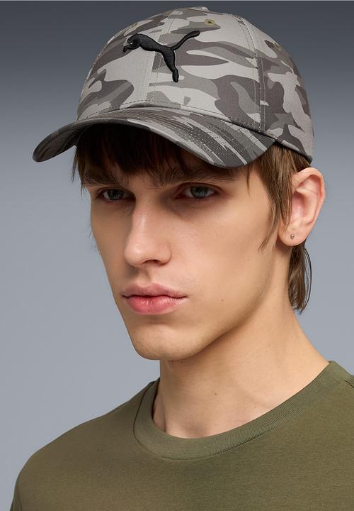 PUMA - Ess Elevated Aop Bb Cap - Puma Olive-Camo