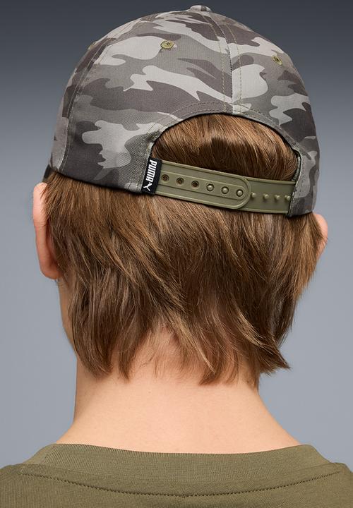 PUMA - Ess Elevated Aop Bb Cap - Puma Olive-Camo