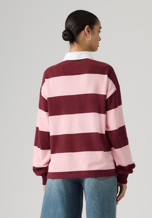 Levi’s® - Reenie rugby ls - katie stripe coral blush heavyweight jersey