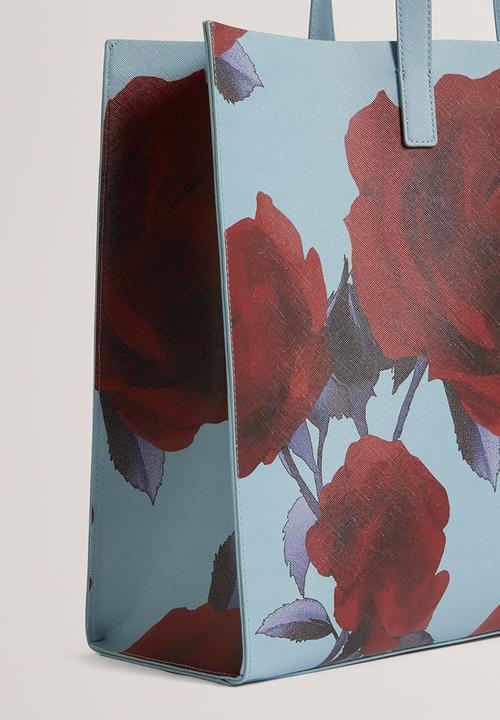 Ted Baker - Emberli east west printed tote bag - blue & red 