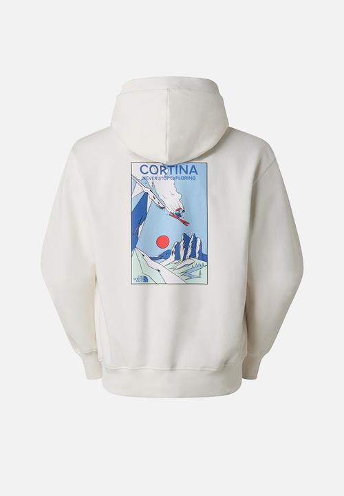 The North Face - Mountain Celebration Relaxed Hoodie-Graphic - White Dune