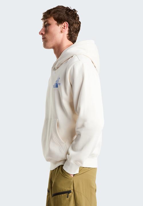 The North Face - Mountain Celebration Relaxed Hoodie-Graphic - White Dune