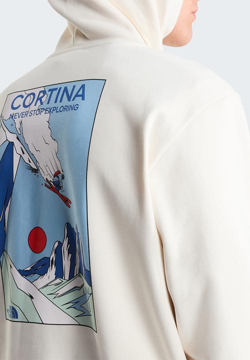 The North Face - Mountain Celebration Relaxed Hoodie-Graphic - White Dune