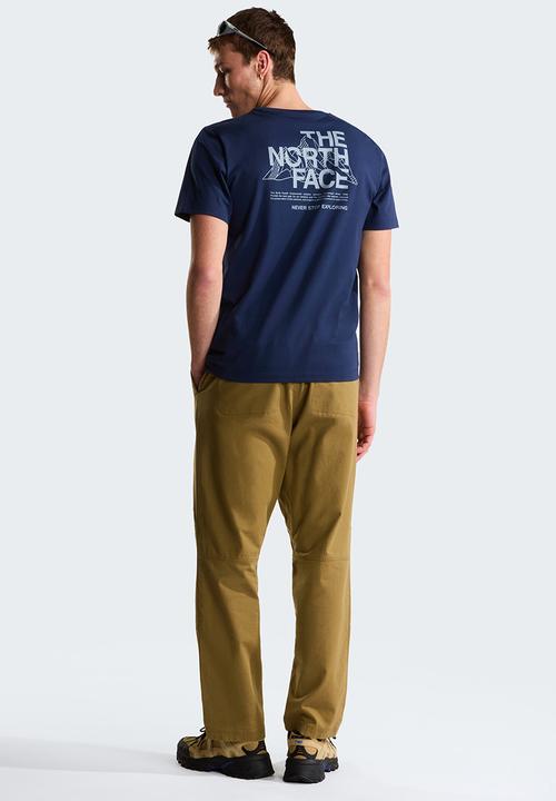 The North Face - Mountain Sketch  Regular Short Sleeve Tee-Graphic - Summit Navy