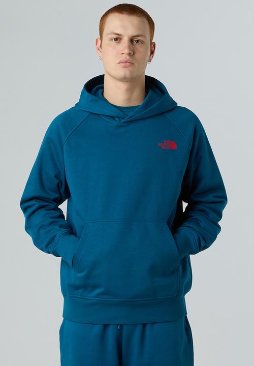 The North Face - Raglan Box NSE Hoodie - Mineral Ink-Tnf Red