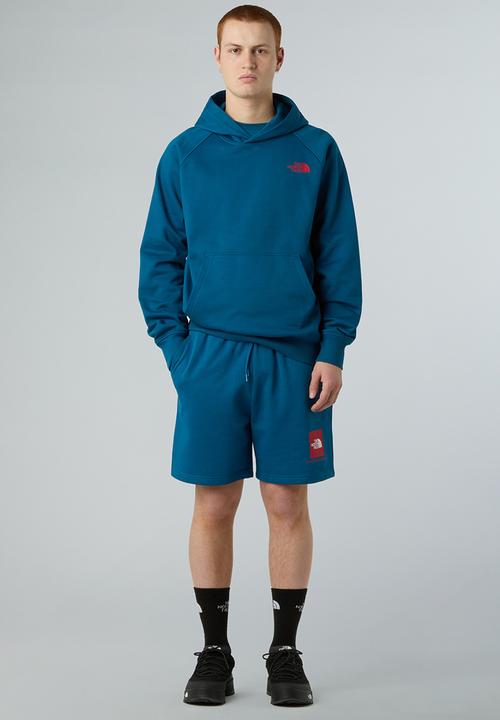 The North Face - Raglan Box NSE Hoodie - Mineral Ink-Tnf Red