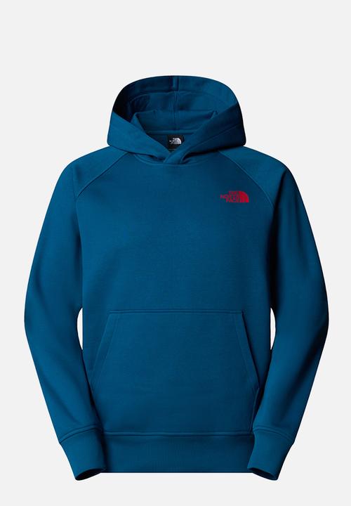 The North Face - Raglan Box NSE Hoodie - Mineral Ink-Tnf Red