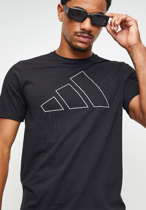 adidas Performance - Workout Ess Front Logo Tee - Black