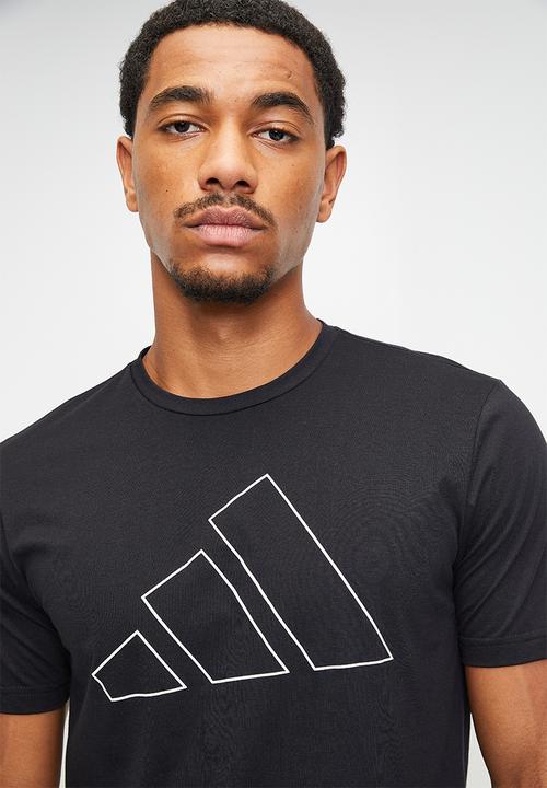 adidas Performance - Workout Ess Front Logo Tee - Black