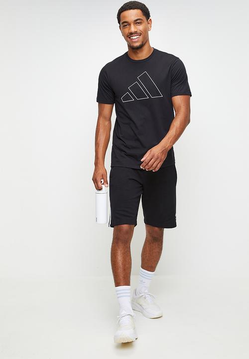 adidas Performance - Workout Ess Front Logo Tee - Black