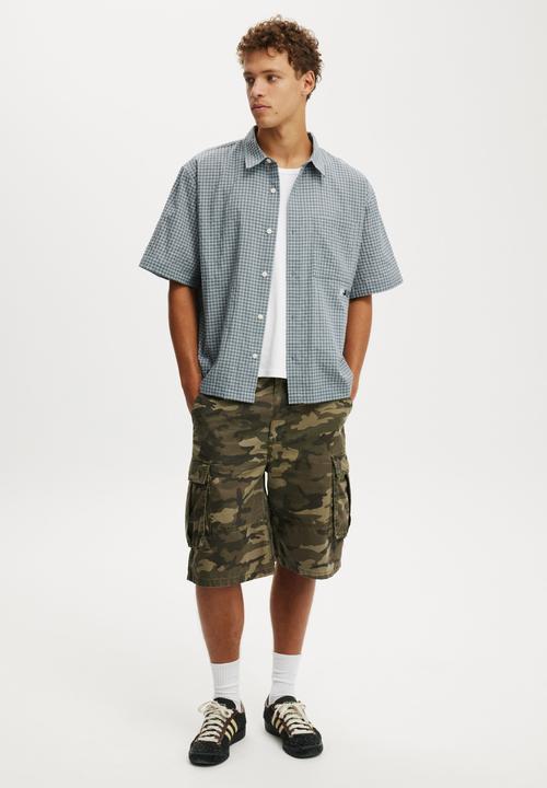 Lucky Short Sleeve Shirt - Blue Check/Lucky 888