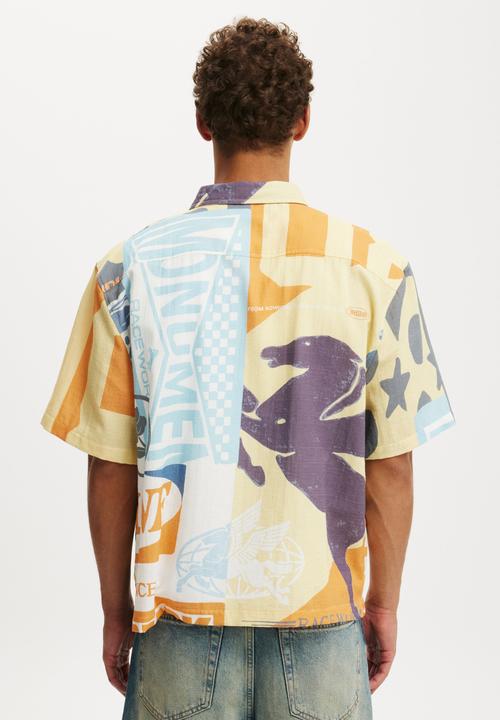 Cotton On - Lucky Short Sleeve Shirt - Monument Print