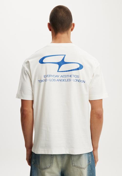 Cotton On - Box fit graphic T-shirt - everyday / ecru