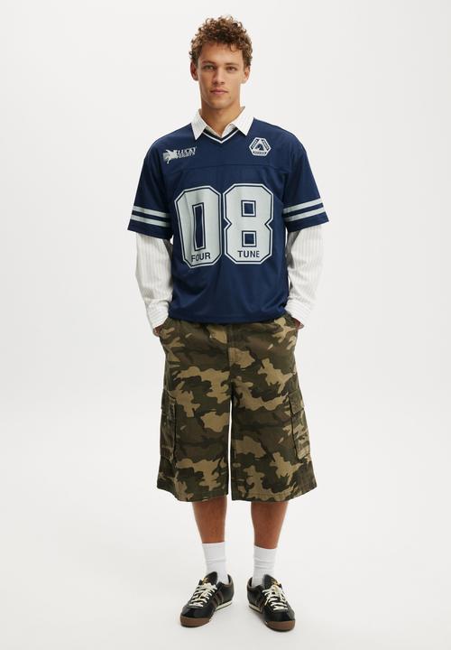 Cotton On - Football Jersey - Indigo/Eight Racing
