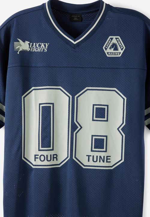 Cotton On - Football Jersey - Indigo/Eight Racing