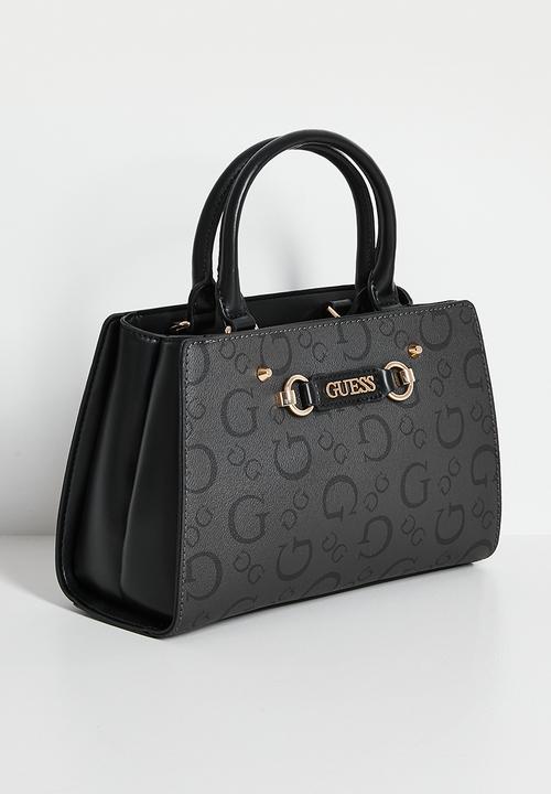 GUESS - Lacy satchel bag- coal