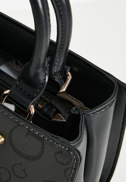GUESS - Lacy satchel bag- coal