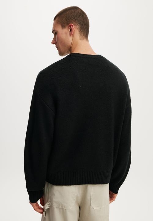 Cotton On - Alfa Romeo Box Fit Crew Knit - Lcn Alfa Romeo/Black