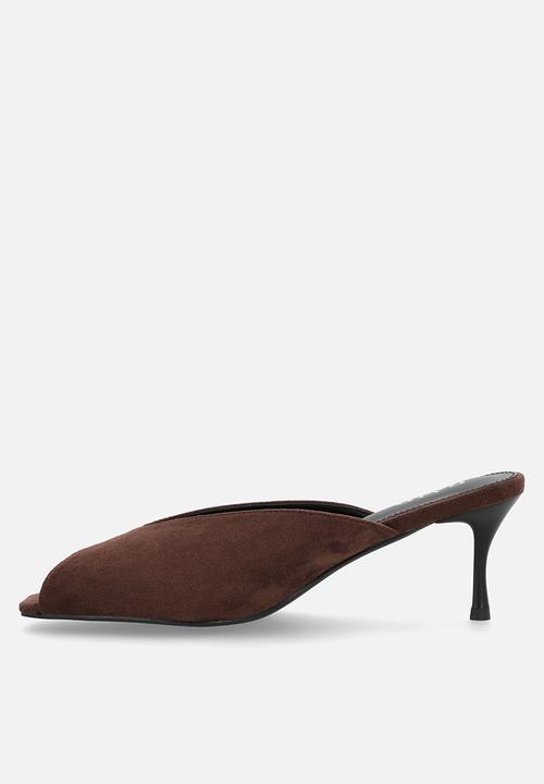 Raid London - Sonika stiletto mule heel - brown 