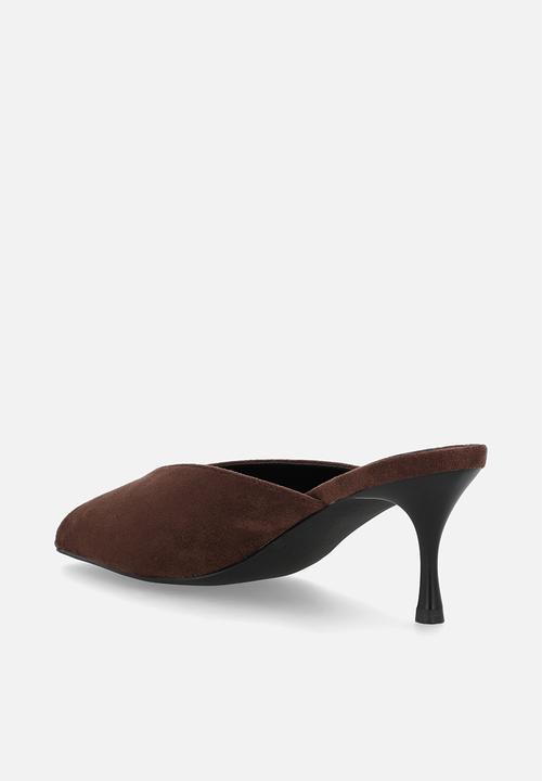 Raid London - Sonika stiletto mule heel - brown 