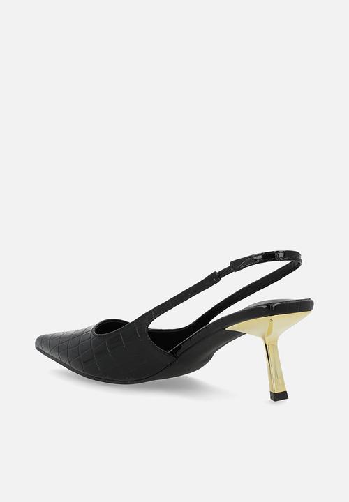 Raid London - Laura stiletto slingback heel - black