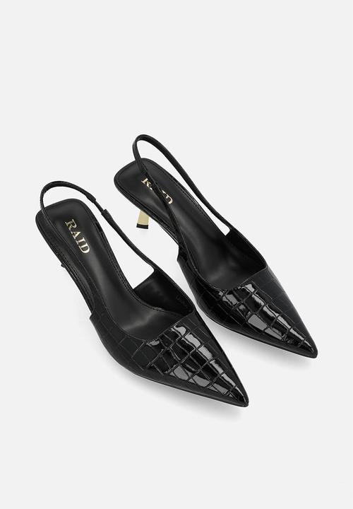 Raid London - Laura stiletto slingback heel - black